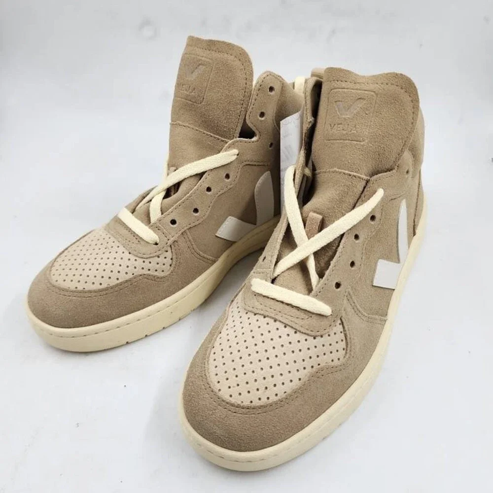 VEJA V-15 Suede Leather Sneakers Men's EU 41/US 8 Dune Pierre